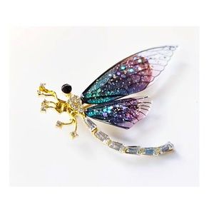BLUE DRAGONFLY BROOCH